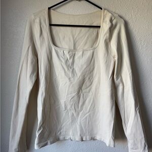 Women's Cream Long Sleeve Top
